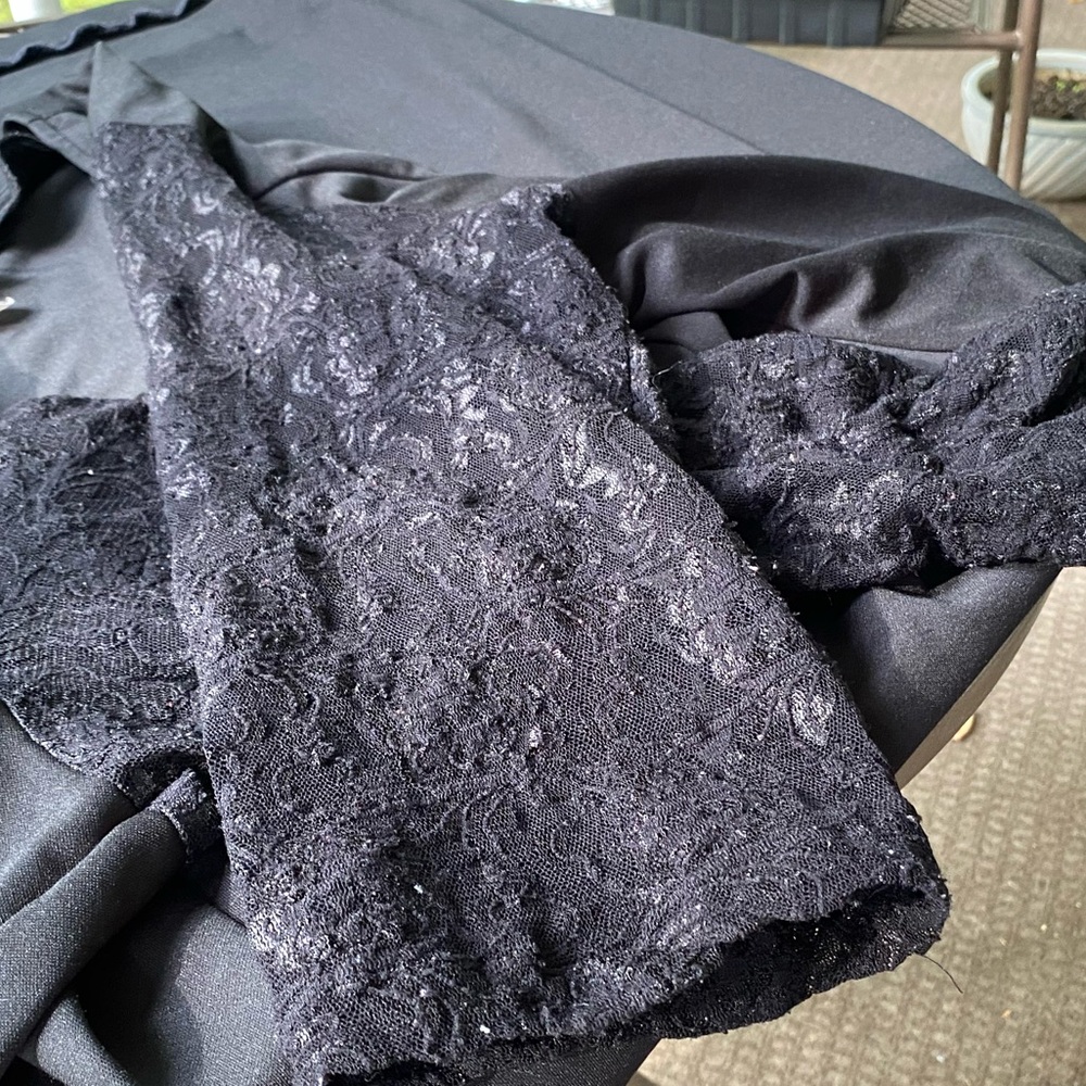 Roaman's Women's Vintage Black Maxi Dress With Lace Size B6 Equal to 3X - Picture 14 of 14